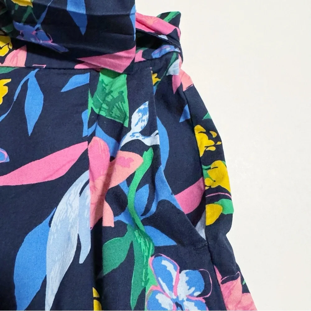J. Crew Tie Waist Tropical Floral Poplin Shorts